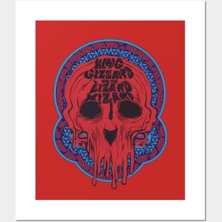 Lizard skull red Posters and Art